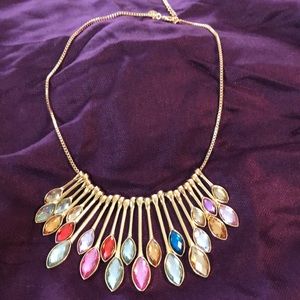 Colorful gold-tone necklace